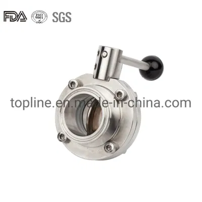 Stainless Steel Sanitary Tri Clover Butterfly Valve